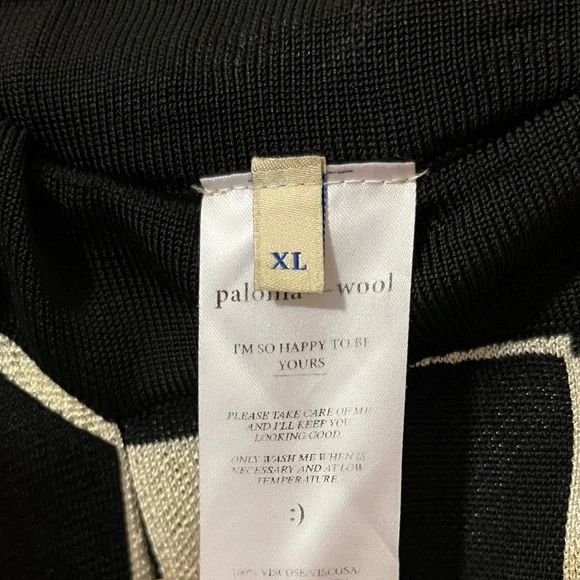 Paloma Wool Black and Cream Textured Knit - Picture 2 of 4